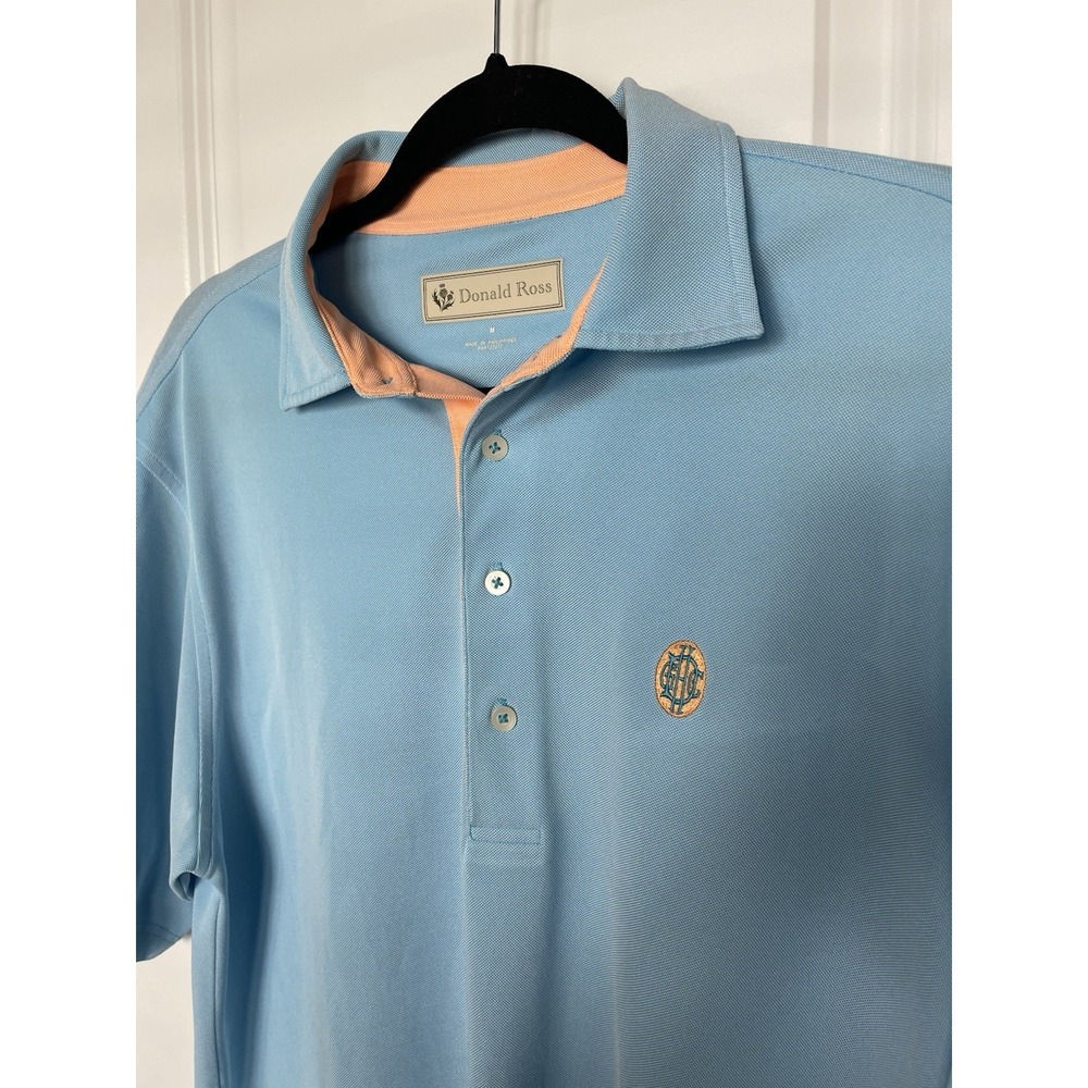 Donald Ross Medium Polo Blue With Orange Accents Druid Hills Golf Club - Picture 2 of 5